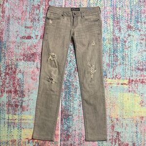 Volcom Light Gray Distressed Skinny stretch Jeans